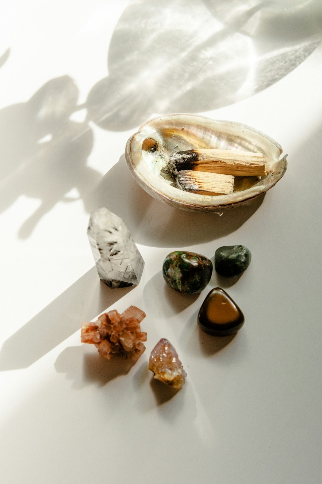 shamanic palo santo with crystals